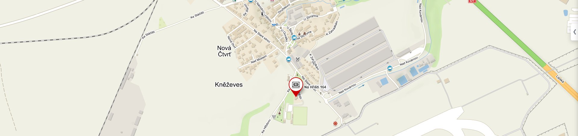 Mapa obce Kněževes